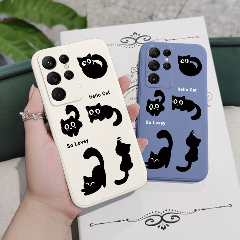 ***Black Cat Phone Case For Samsung Galaxy S***